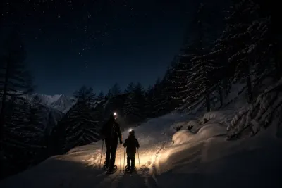 Ciaspole, stelle e musica occitana — Valle Gesso con mio figlio